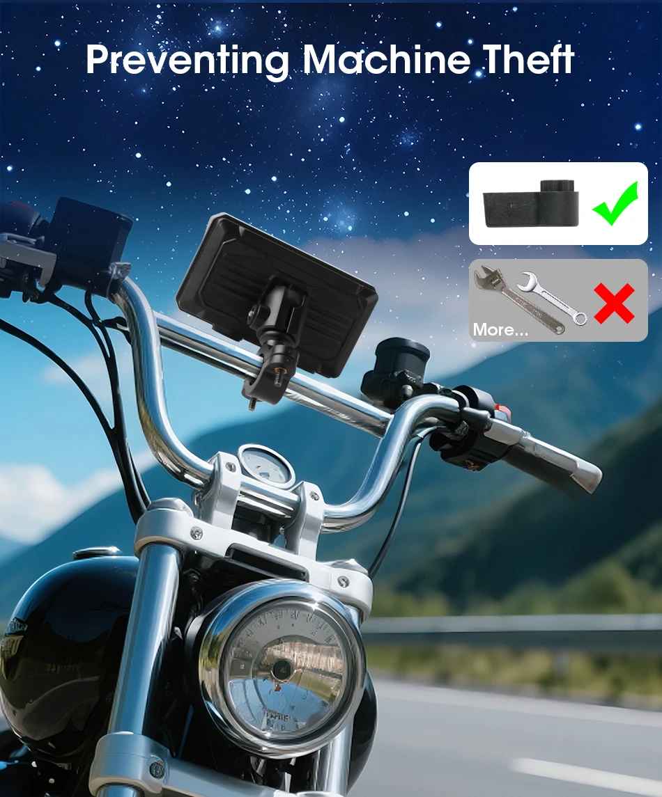 RiderAura™ Pro Motorcycle Display (CarPlay & Android Compatible)